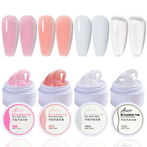 Solid Builder Nail Gel Extension Non Stick Hand Luminous Aurora Glitter Sculpting Manicure DIY Art