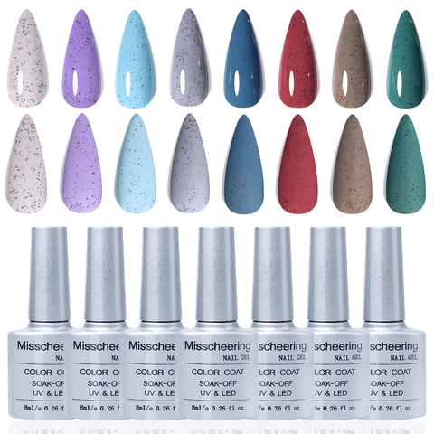 Smalto Gel Unghie Soak Off UV LED Texture Sabbia Sale Marino Effetto Uovo Di Quaglia Manicure Artistica Salone DIY