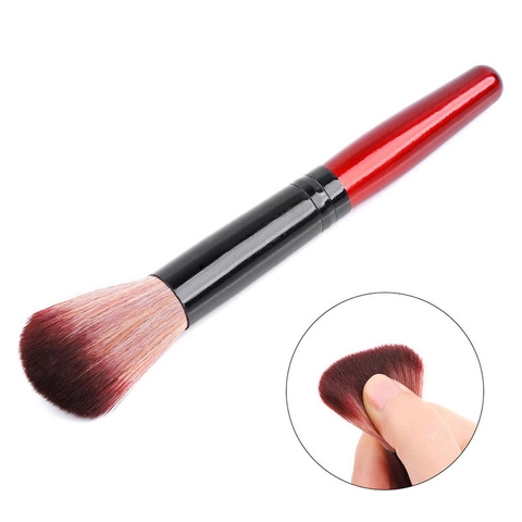 Professional Nail Art Dust Remover Brush Soft Synthetic Fiber Bristles Long Handle Manicure Cleaning Tool