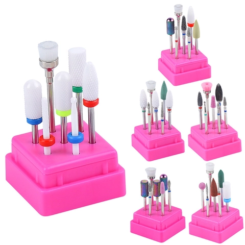 Nail Drill Bits Ceramic Tungsten Alloy Manicure Grinding Polishing Tools Professional Salon Home Use High Efficiency