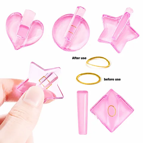 Nail Art Embossing Mold Resin Translucent Metal Slice Bending Tool DIY Manicure Decoration Accessories