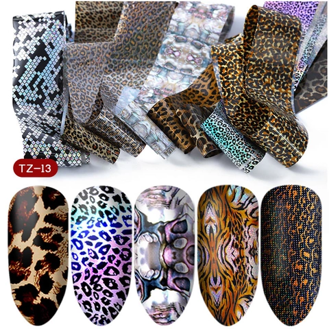 Adesivi Per Trasferimento Nail Art Carta Cielo Stellato Marmo Motivo Animale DIY Manicure Decorazione Salone Casa