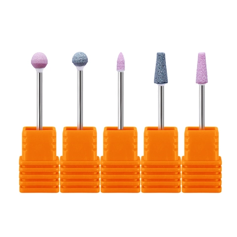 Punte Per Fresa Per Unghie Quarzo Ceramica Testine Di Levigatura Per Manicure Rimozione Pelle Morta Lucidatura Acciaio Inossidabile