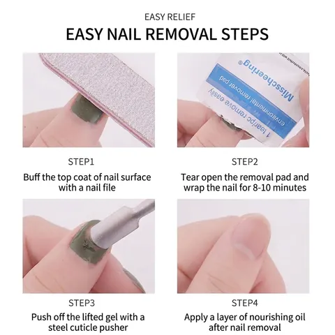 Nail Polish Remover Pads Independent Foil Wrap Mild Formula UV Gel Cleaning Wipes Manicure Tools Professional Home Use