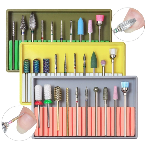 Frese Per Unghie Professionali Rotative Manicure Pedicure Ceramica Lega Acciaio Al Tungsteno Lucidatura Pulizia