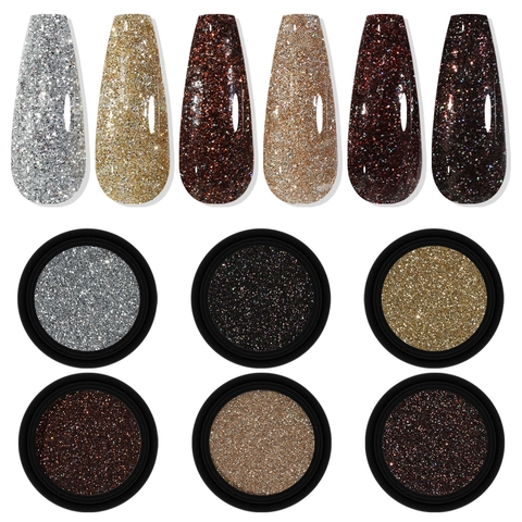 Kristall Diamant Nagel Glitzer Puder Reflektierend Funkelnd Disco Stil Holografisch Maniküre Dekoration