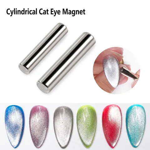 Cat Eye Nail Magnet Cylindrical Strong Magnetic Metal Stick Tool For 3D Nail Art Effect Professional Salon Home DIY