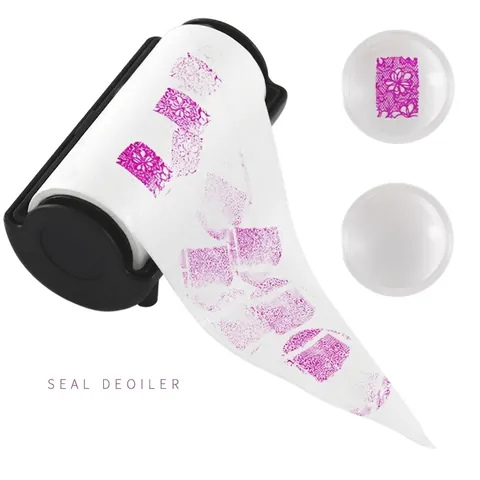 Nail Stamper Cleaner Roller Plastic Adhesive Tape For Removing Polish Residue DIY Manicure Professional Cleaning Tool