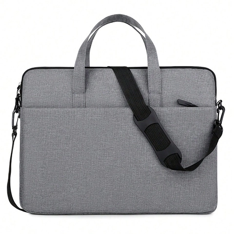 Business Laptop Bag Polyester Fabric Handheld Shoulder Dual Use Commuter Large Capacity Briefcase Trolley Strap Waterproof