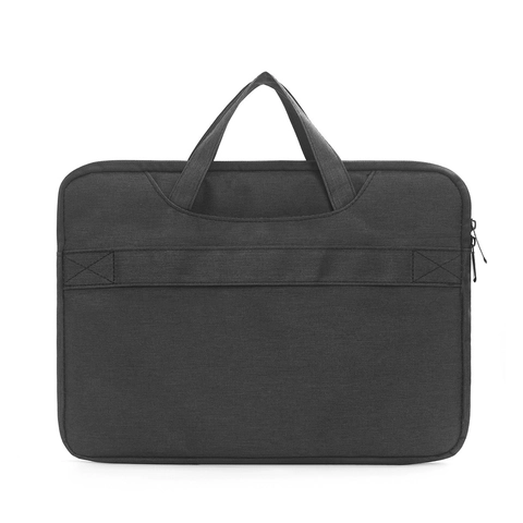 Laptop Bag Business Briefcase Polyester Handbag With Front Zipper Pocket And Luggage Strap Simple Urban For Men Women