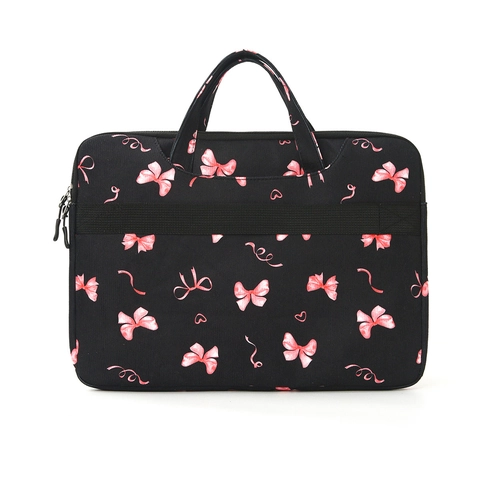 Laptop-Tasche Mit Schleifenmuster Cord Handtasche Tragbare Schutzhülle Süßer Stil Laptophülle