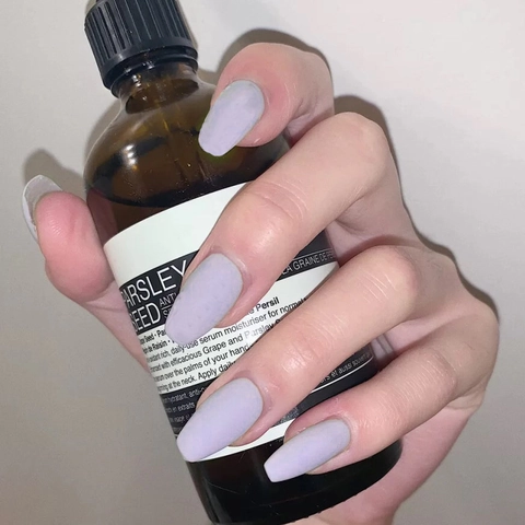 Matte Lavendel Lila Lange Sarg Press On Nägel Einfacher Ballett Stil Abnehmbare Künstliche Nägel