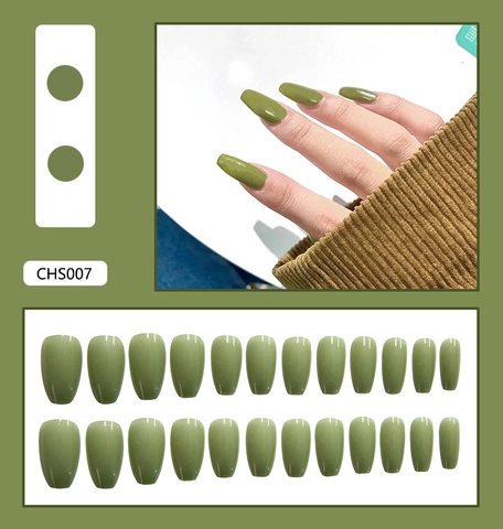 Long Coffin Press On Nails Glossy Fake Nails Removable Wearable Manicure Tips For Women Girls Solid Color Gradient Floral Rhinestone Decor