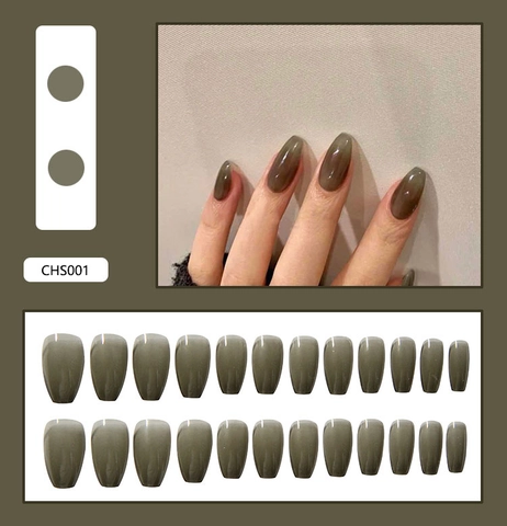 Press On Nails Coffin Shape Translucent Jelly Solid Color Fake Nails Glossy Full Cover Artificial Finger Nails For Women