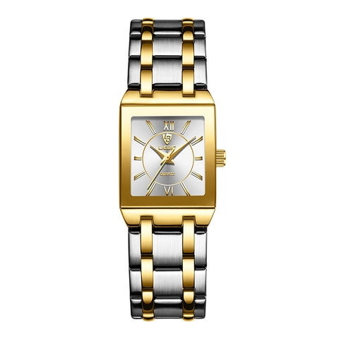 Reloj De Cuarzo Rectangular Liebig Correa De Acero Inoxidable Impermeable Reloj De Lujo Clásico Para Hombres Y Mujeres