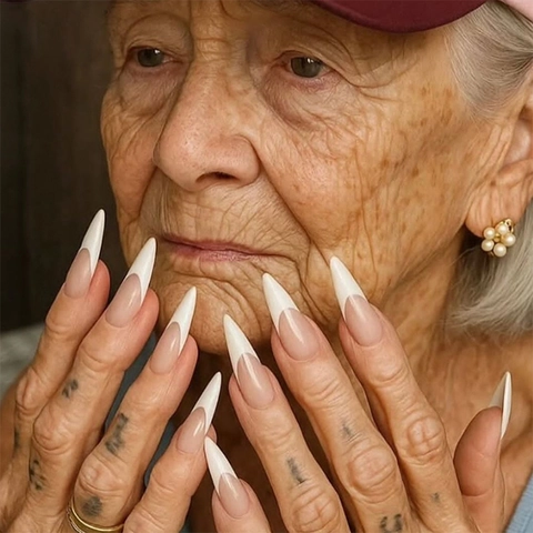 Uñas Postizas Francesas Largas Stiletto Brillantes Nude Blanco Uñas Postizas Para Mujeres Manicura Estilo Salón Elegante Minimalista
