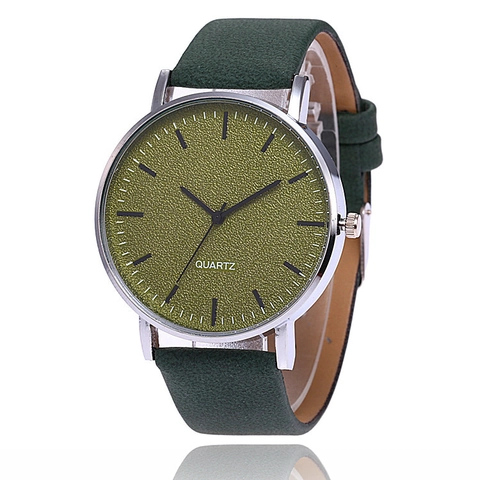 Orologio Da Polso Al Quarzo Da Uomo Quadrante Minimalista Smerigliato Cinturino In Ecopelle Cassa In Lega
