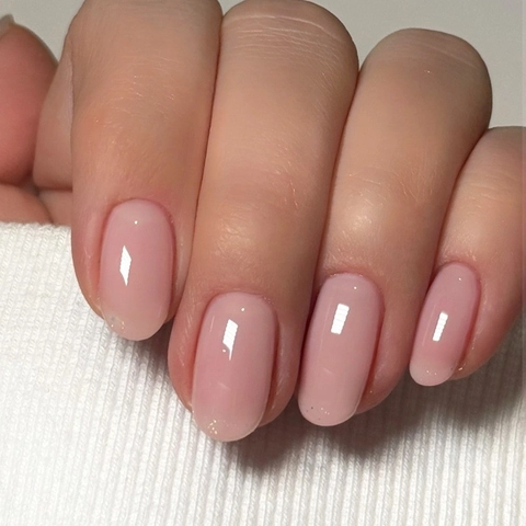 Uñas Postizas Cortas Ovaladas Brillantes Mármol Color Sólido Estilo Francés Con Pestañas Adhesivas Para Mujeres