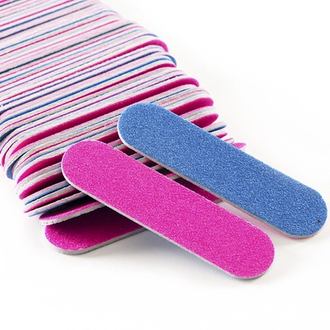 Professional Mini Nail Files Sandpaper Wood Double Sided Grit For Manicure Pedicure Portable Disposable Nail Buffers Mixed Colors Beauty Tools