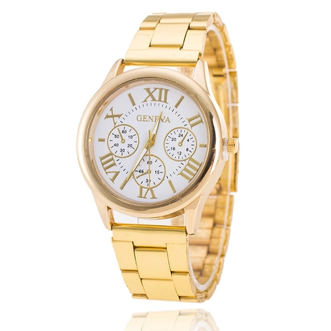 Men Quartz Watch Stainless Steel Band Business Roman Numerals Decorative Subdials Round Analog Fashion Wristwatch