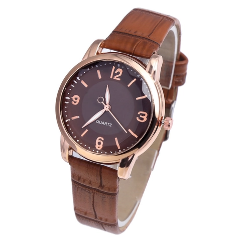 Damen Quarzuhr Mode Legierung Gehäuse Kunstleder Armband Krokodil Muster Arabische Ziffern Analog Lässige Armbanduhr