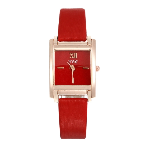 Women's Quartz Watch Square Alloy Case Faux Leather Strap Roman Numerals Retro Casual Fashion Simple Ladies Analog Wristwatch