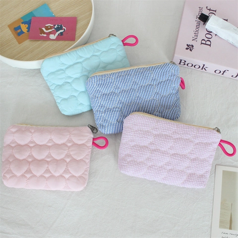 Mini Portamonete A Cuore Trapuntato Poliestere Color Caramello Borsa Portaoggetti Portatile Con Gancio Per Rossetto