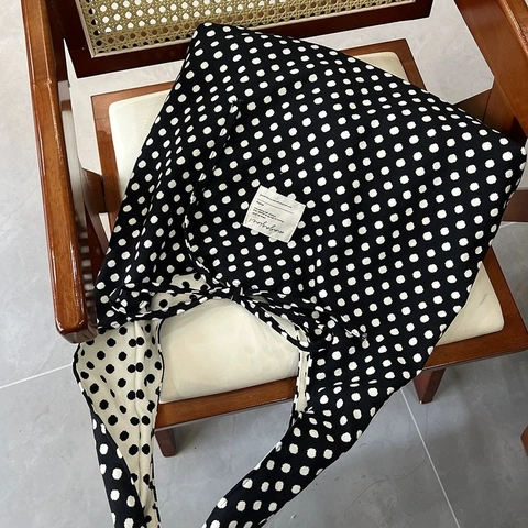 Polka Dot Muster Tragetasche Polyester Schulterhandtasche Für Damen Täglicher Lässiger Stil Mit Banddekor
