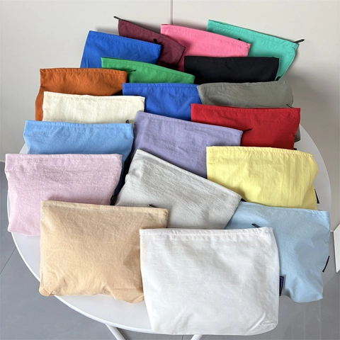 Große Nylon Kosmetiktasche Wasserdichte Kulturbeutel Organizer Minimalistische Reise Aufbewahrungstasche Für Damen