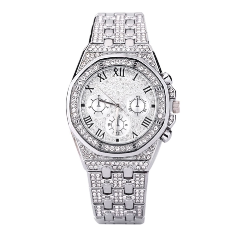 Orologio Al Quarzo Di Lusso Con Strass Per Donna Cinturino In Lega Numeri Romani Moda Business Orologio Da Polso