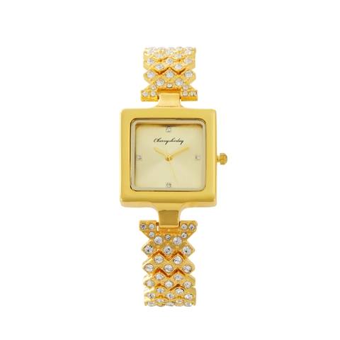 Square Dial Women Quartz Watch Elegant Rhinestone Alloy Band Fashion Wristwatch Casual Jewelry Gift