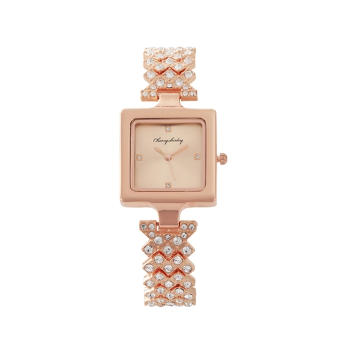 Square Dial Women Quartz Watch Elegant Rhinestone Alloy Band Fashion Wristwatch Casual Jewelry Gift