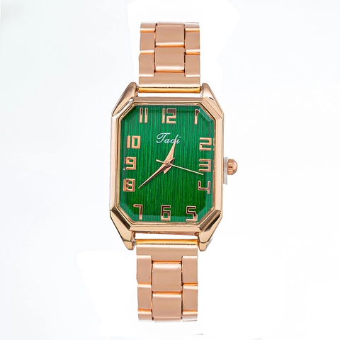 Women Quartz Watch Square Dial Alloy Steel Strap Arabic Numerals Fashion Casual Elegant Minimalist Wristwatch For Daily Wear