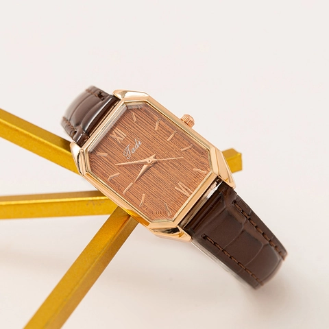 Reloj de Cuarzo Rectangular Vintage para Mujer Minimalista Correa de Cuero PU Patrón de Cocodrilo Elegante Reloj de Pulsera para Dama