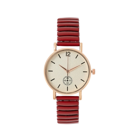 Fashion Women Watch Minimalist Quartz Movement Round Dial Alloy Expansion Band Elegant Daily Casual Style Precise Wristwatch