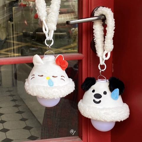 Luz Nocturna De Peluche Dibujos Animados LED USB Recargable Lámpara Colgante Decoración Para Dormitorio Residencia