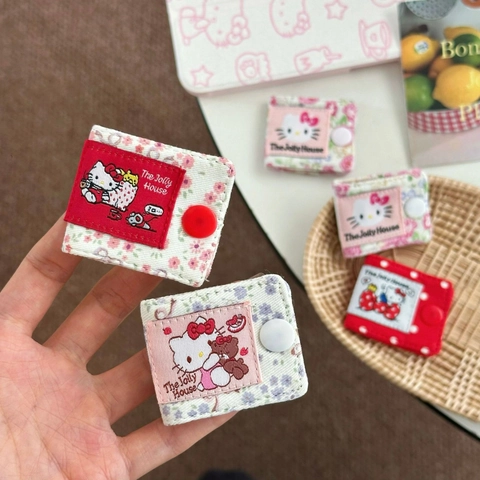 Organizzatore Per Cavi In Tessuto Gatto Cartone Animato Bottone A Pressione Portatile Gestione Cavi Scrivania Motivo Floreale