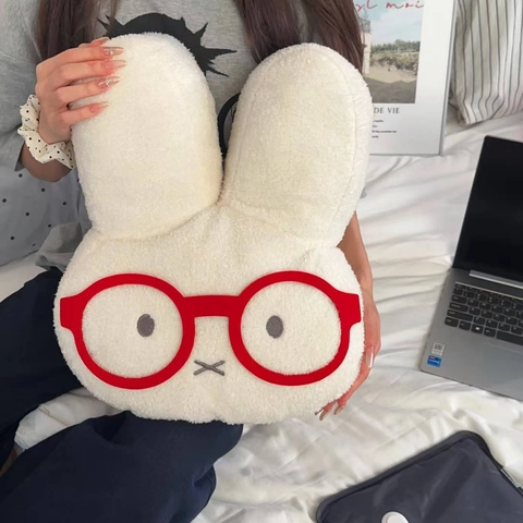 Electric Hot Water Bag Plush Rabbit Cover Rechargeable Hand Warmer Winter Soft Fleece Cute Cartoon Animal Theme