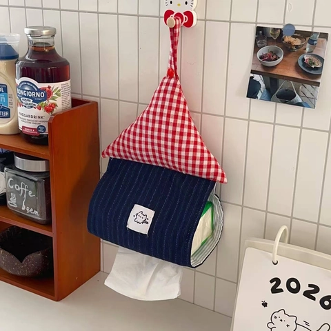 Copri Scatola Di Fazzoletti In Tessuto A Forma Di Casa Supporto Da Parete Per Tovaglioli Decorazione Gatto