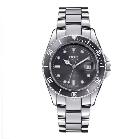 Reloj De Cuarzo Para Hombre Aleación Acero Inoxidable Luminoso Fecha Calendario Bisel Giratorio Moda Informal Negocios
