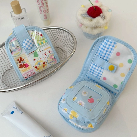 Mini Münzbörse Leinwand PVC Wasserdicht Mehrlagig Faltbare Brieftasche Süße Cartoon Japanischen Stil Zubehör