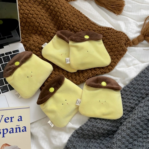 Süße Pudding Form Plüsch Münzbörse Mini Kopfhörer Organizer Tragbare Aufbewahrungstasche Weiche Cartoon Stil Brieftasche