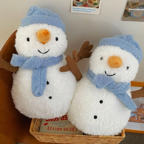 Rechargeable Electric Hot Water Bottle Plush Snowman Cover Winter Hand Warmer Cozy Bed Warmer For Cold Weather
