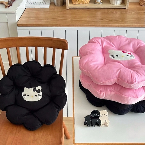 Coussin De Siège En Peluche En Forme De Fleur Doux Épais Motif Dessin Animé Oreiller De Sol Pour Chaise De Bureau Canapé