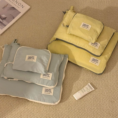 Waterproof Nylon Travel Storage Bags Lightweight Suitcase Organizer For Clothes Underwear Portable Minimalist