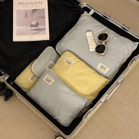 Wasserdichte Nylon Reise Aufbewahrungstasche Gepäck Organizer Für Kleidung Unterwäsche Tragbare Minimalistische Tasche