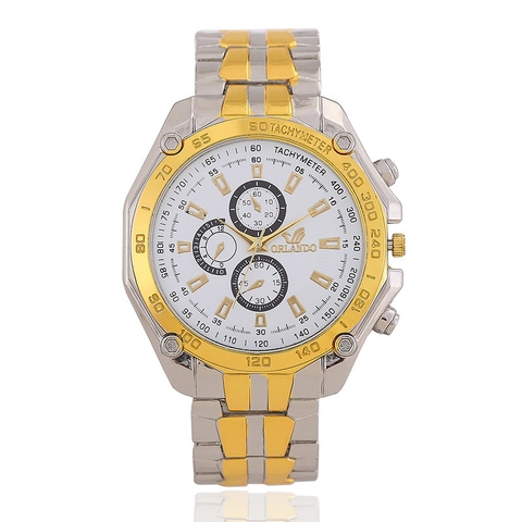 Reloj Cuarzo Mujeres Analógico Moda Negocios Correa Acero Aleación Subesferas Decorativas Cara Redonda Simple Elegante