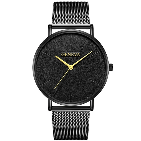 Orologio Al Quarzo Di Moda Cinturino In Maglia Milanese In Acciaio Inossidabile Quadrante Opaco Rotondo Minimalista Analogico