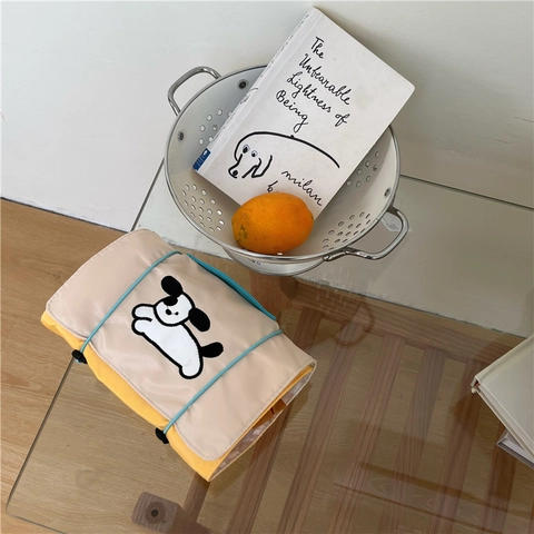 Borsa Cosmetica Viaggio Nylon Rete Staccabile Rotolante Organizzatore Toilette Grande Capacità Portatile Cane Cartone Animato Porta Trucchi