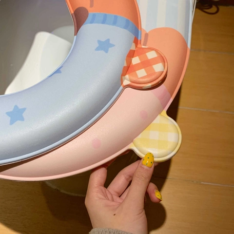 Cartoon Teckel Toiletbrilhoes Waterdicht EVA Verdikt Wasbaar Zelfklevend U-Vormig Geruit Badkamer